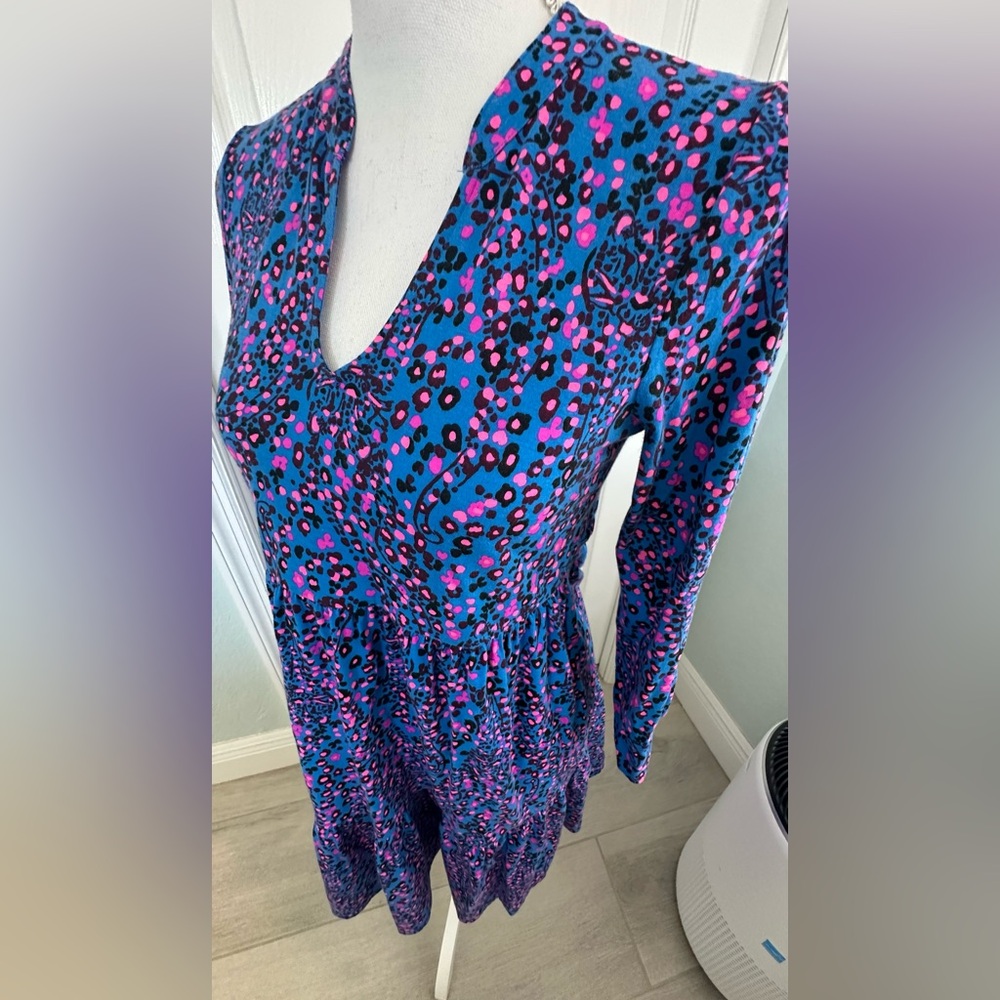 Lilly Pulitzer Alaina Blue Flare Growl & Prowl Dress - Picture 2 of 16